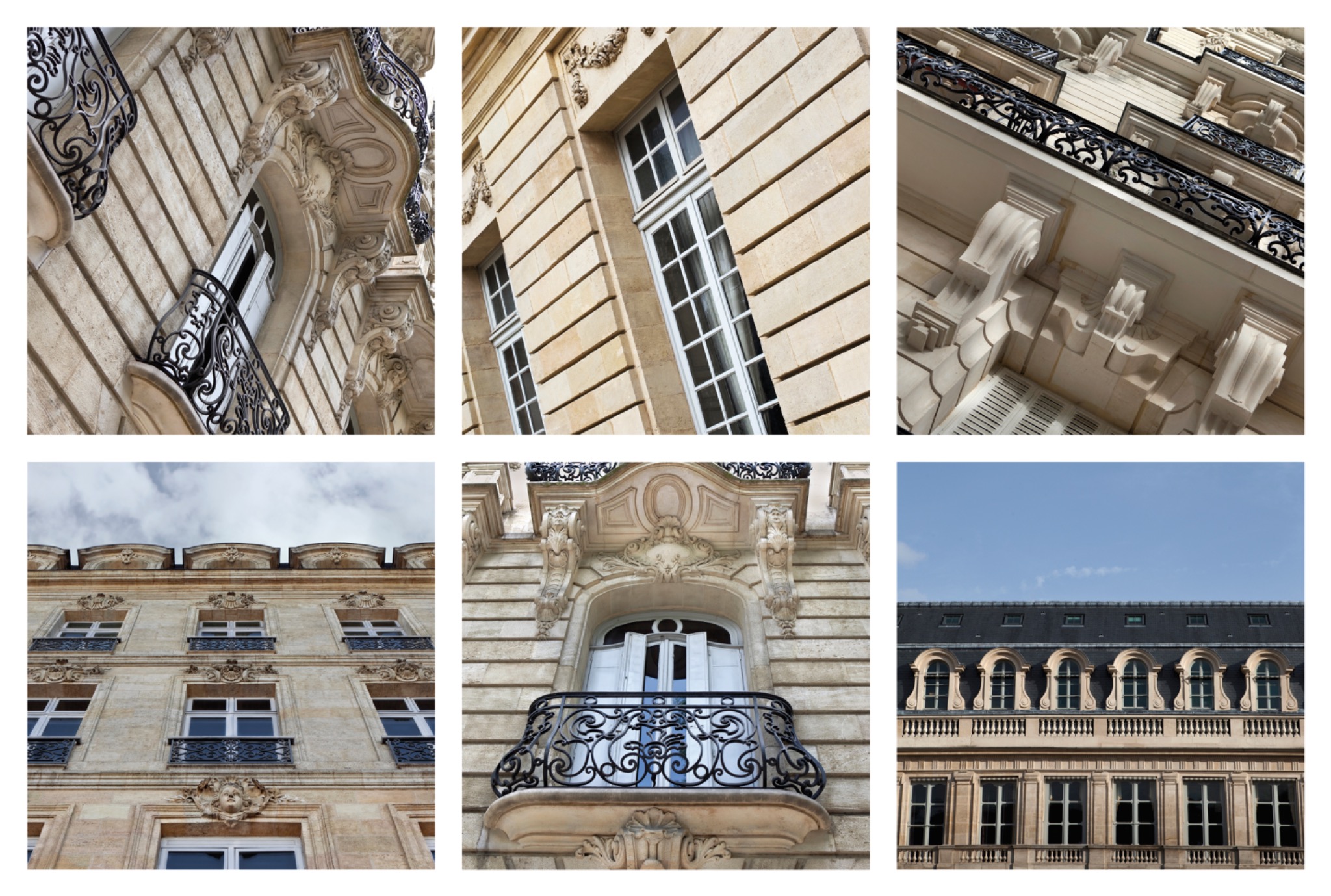 Détails architecturaux de bâtiments anciens
